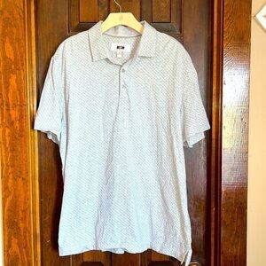 Joseph Abboud Mens Polo Shirt Size XL Gray Print